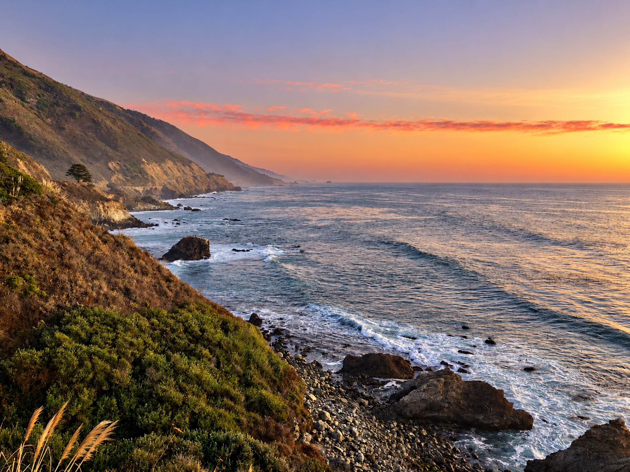 Big Sur Coast Sunset View